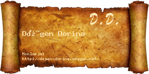 Dégen Dorina névjegykártya